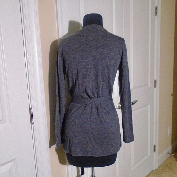 TALBOTS 100% Merino Wool Boyfriend Belted Cardigan - Picture 4 of 6